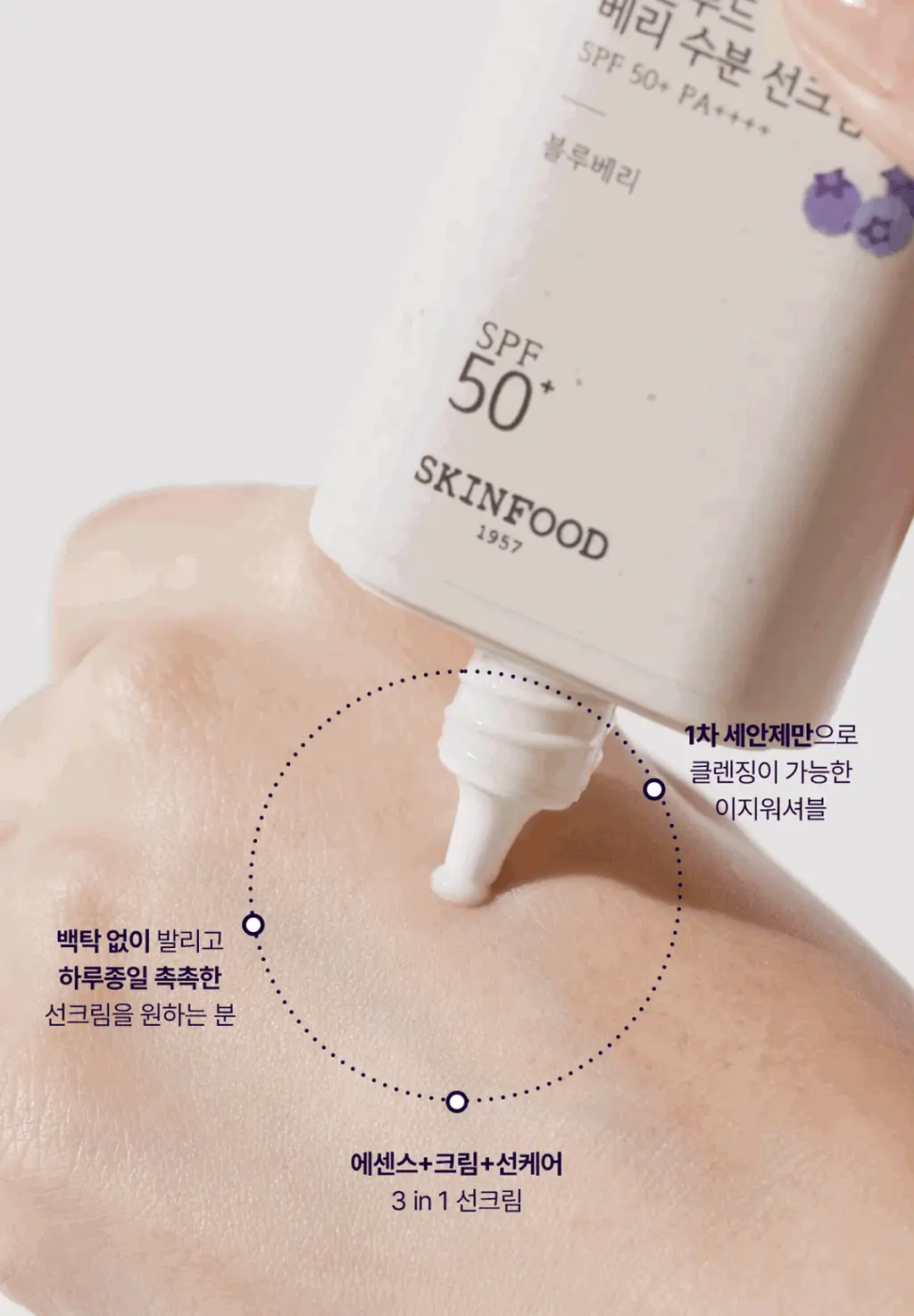 [수분물떡선/화잘먹] 스킨푸드 베리 수분 선크림 더블기획 상세페이지 11